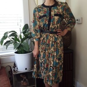 Breli Original Vintage 80s pleated dress